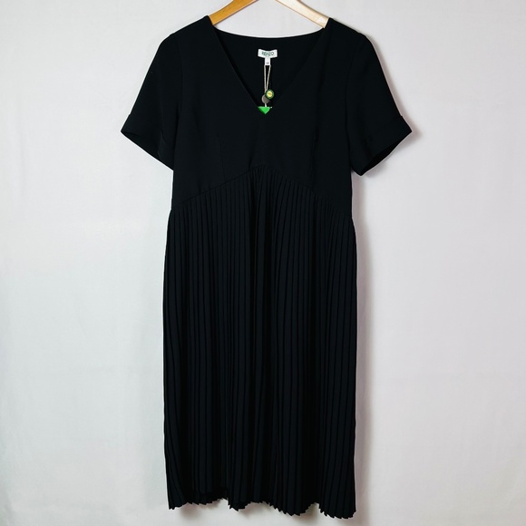NWT Kenzo Paris Pleated Dress in Black, Women's Size XS / 34 - Picture 5 of 11